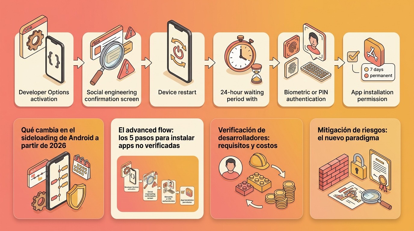 sideload apps no verificadas diagrama explicativo