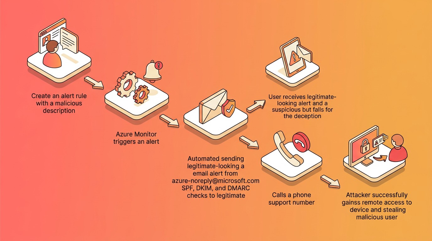 phishing azure monitor alertas diagrama explicativo