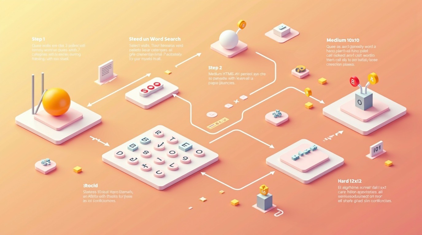 juego de sopa de letras diagrama explicativo