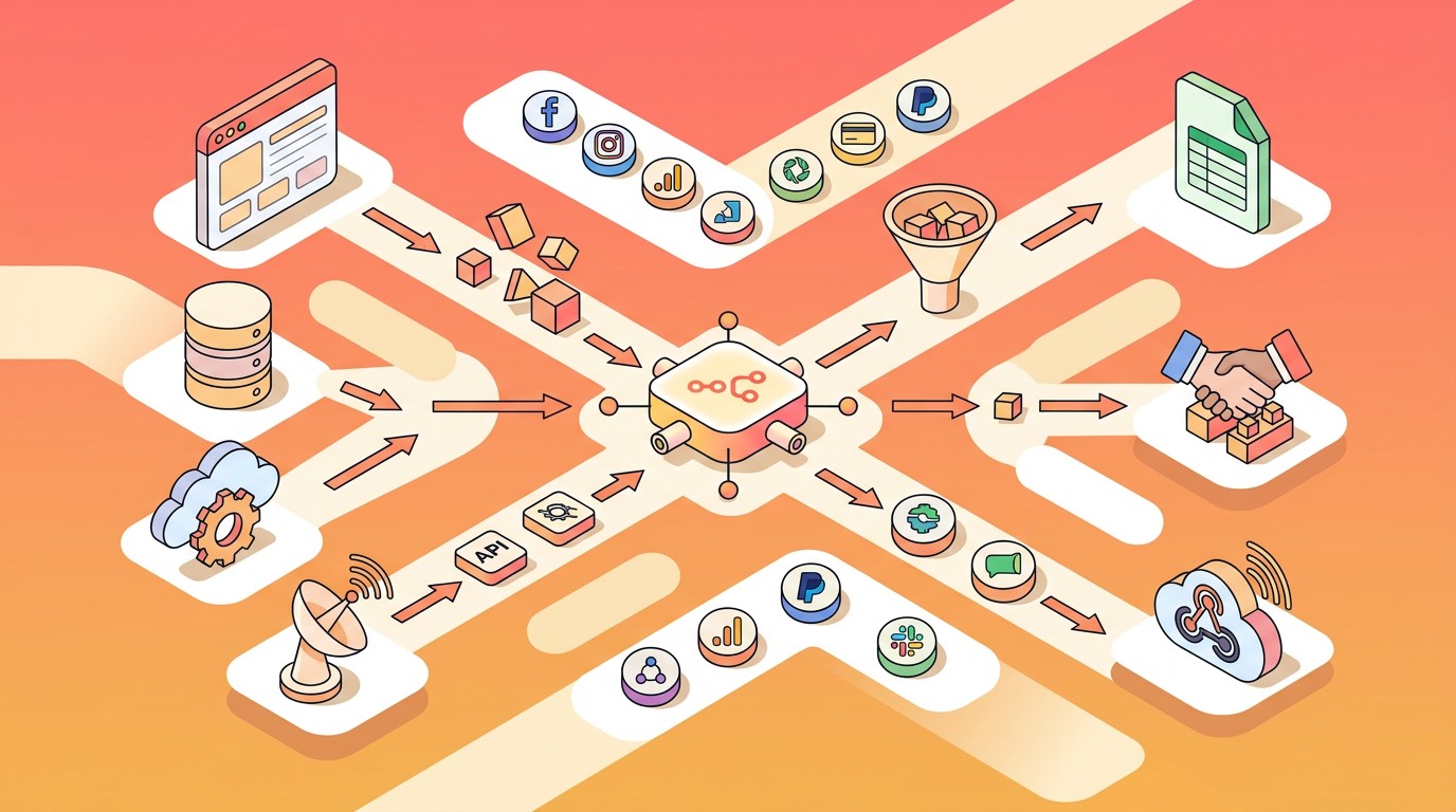 configurar n8n enriquecimiento datos diagrama explicativo