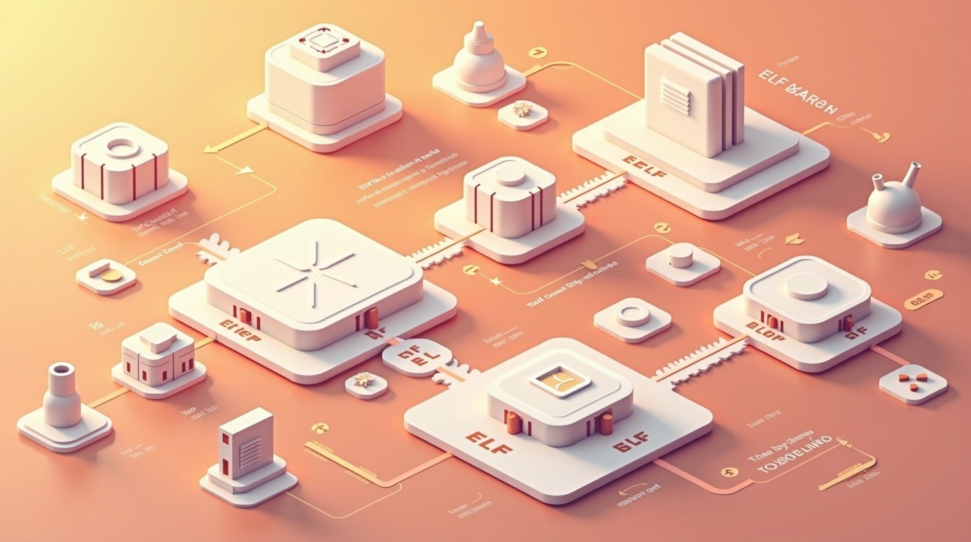 elf y enlazamiento dinámico linux diagrama explicativo
