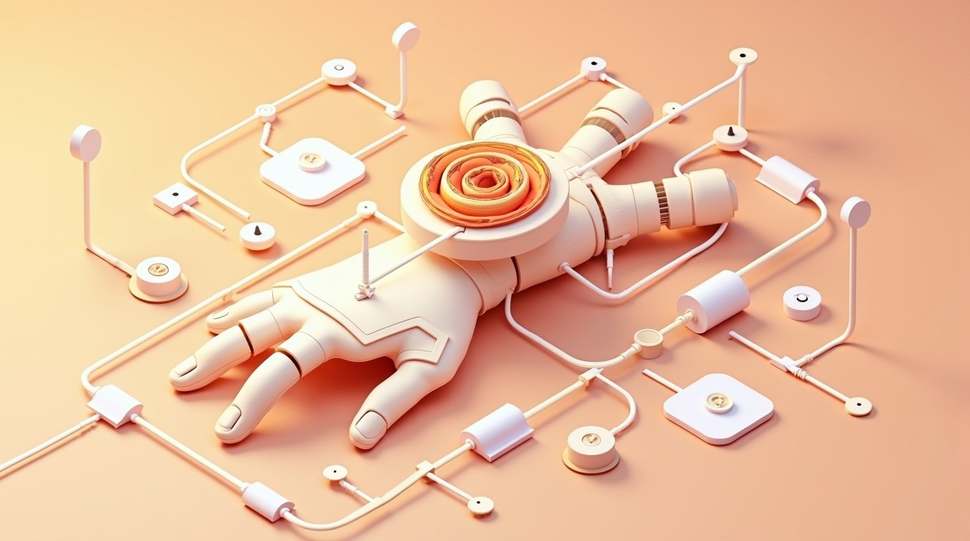 mano biohíbrida músculo diagrama explicativo