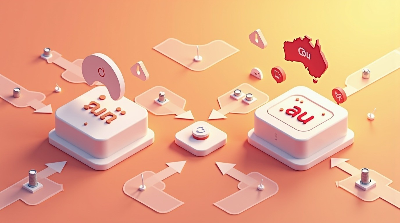 migración a dominio .au seo diagrama explicativo