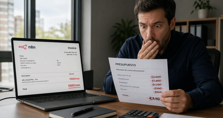 n8n se pone caro: precios reales y alternativas 2026 — ilustración