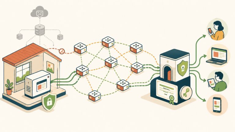 Building a peer-to-peer alternative to Cloudflare Tunnels with edge TLS certs - ilustracion