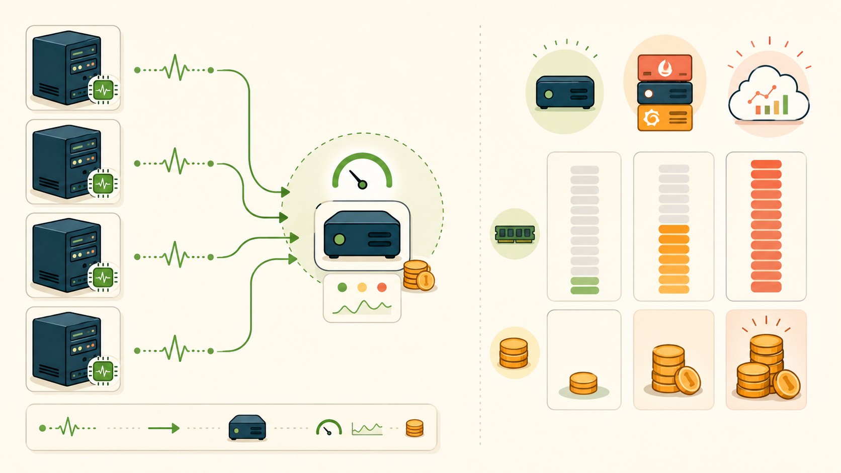 alternativas a datadog monitoreo diagrama explicativo