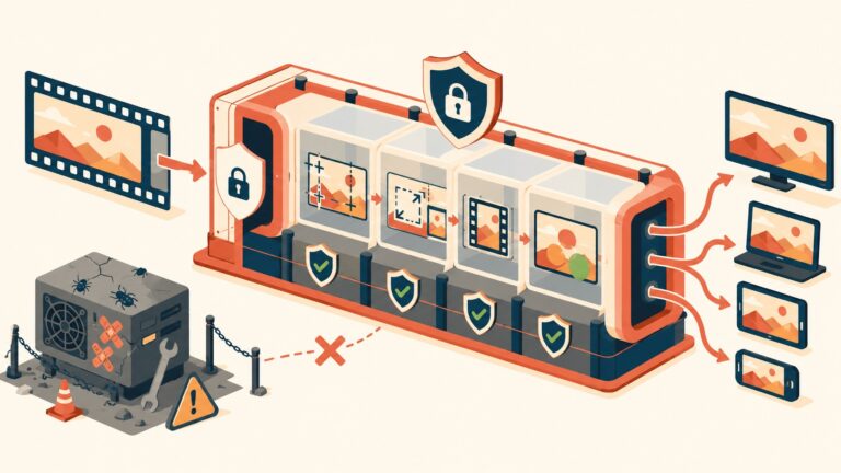 Secure Video Transcoding API: No FFmpeg Server to Patch - ilustracion