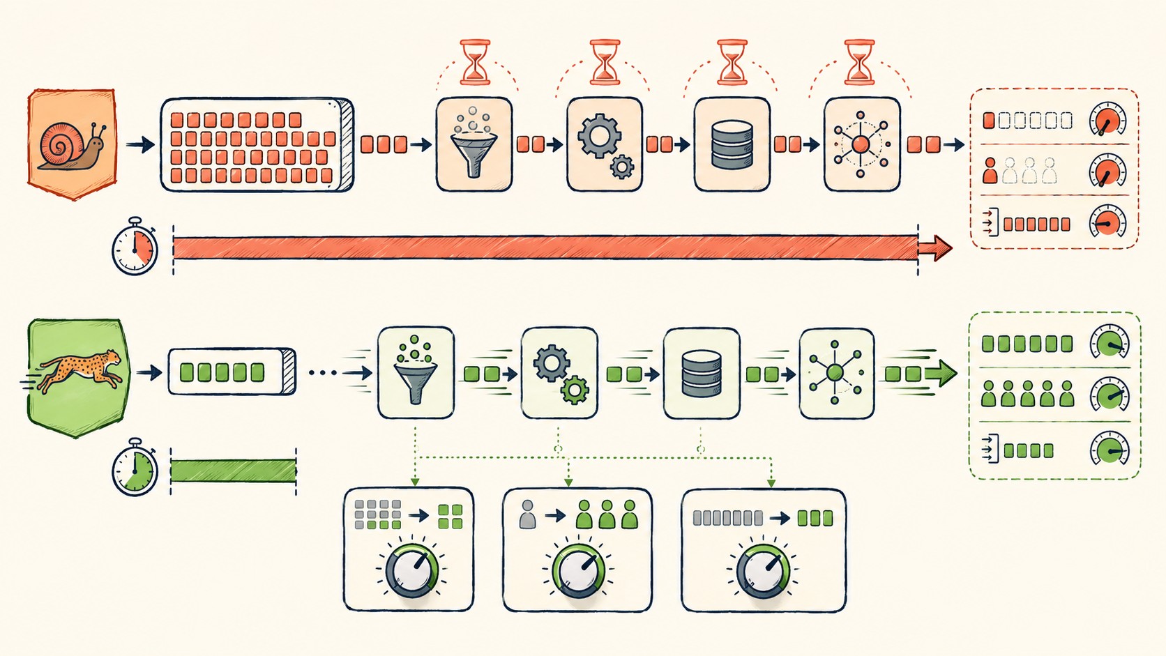 arquitectura event-driven devops diagrama explicativo