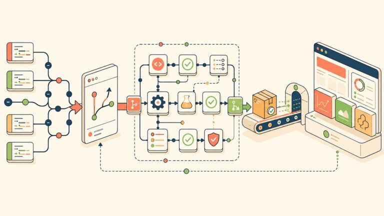 Auto PR + Auto Deploy workflow using CI/CD Pipline - ilustracion