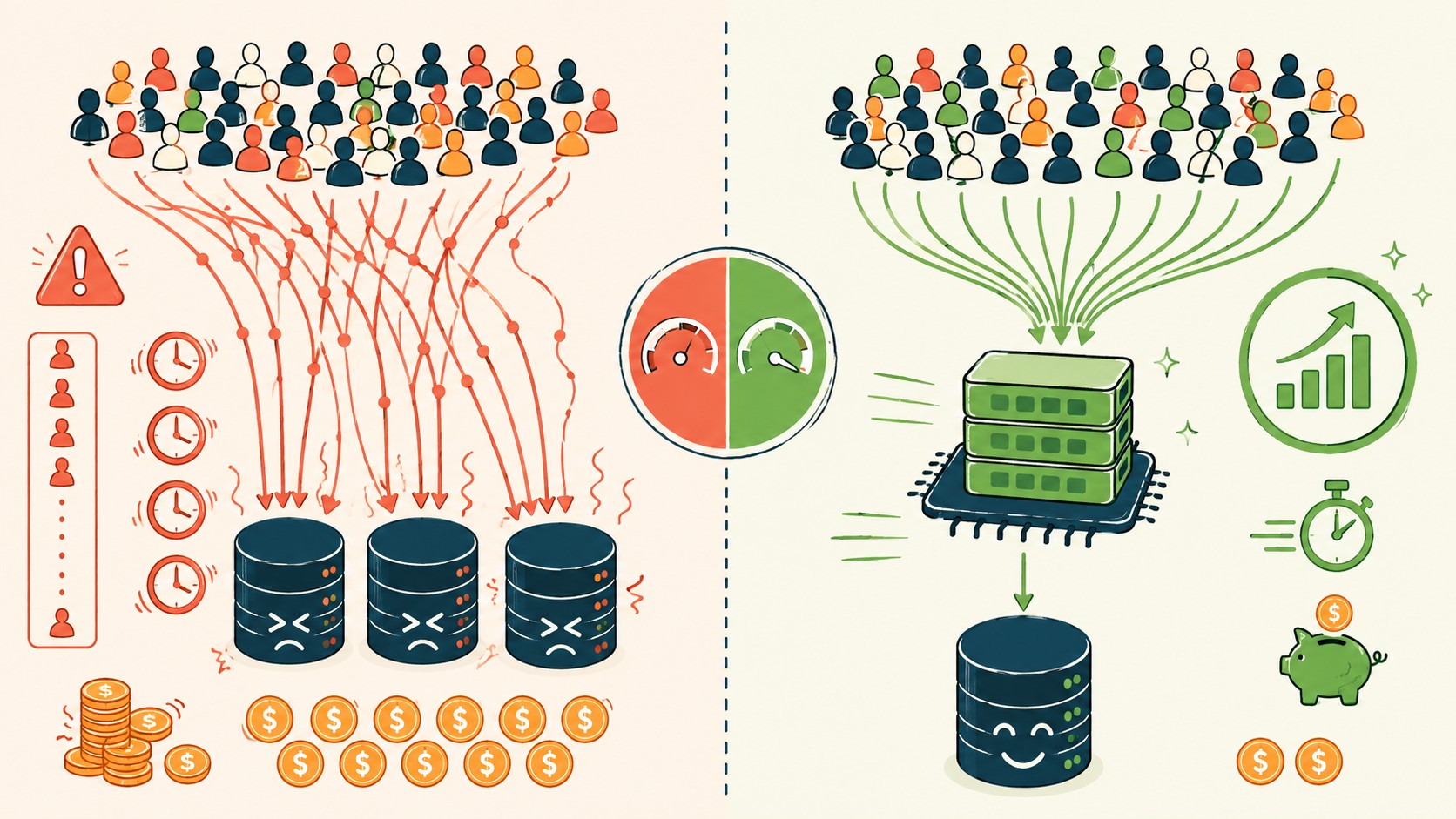 caching base de datos costos diagrama explicativo
