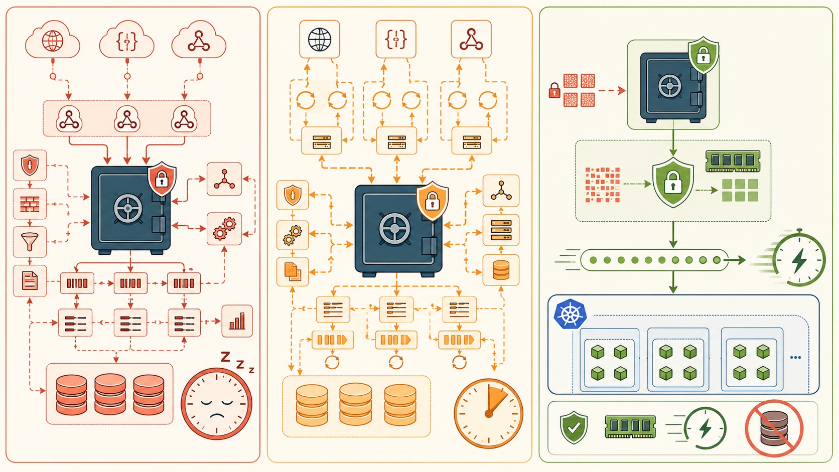 criptografía post-cuántica kubernetes diagrama explicativo