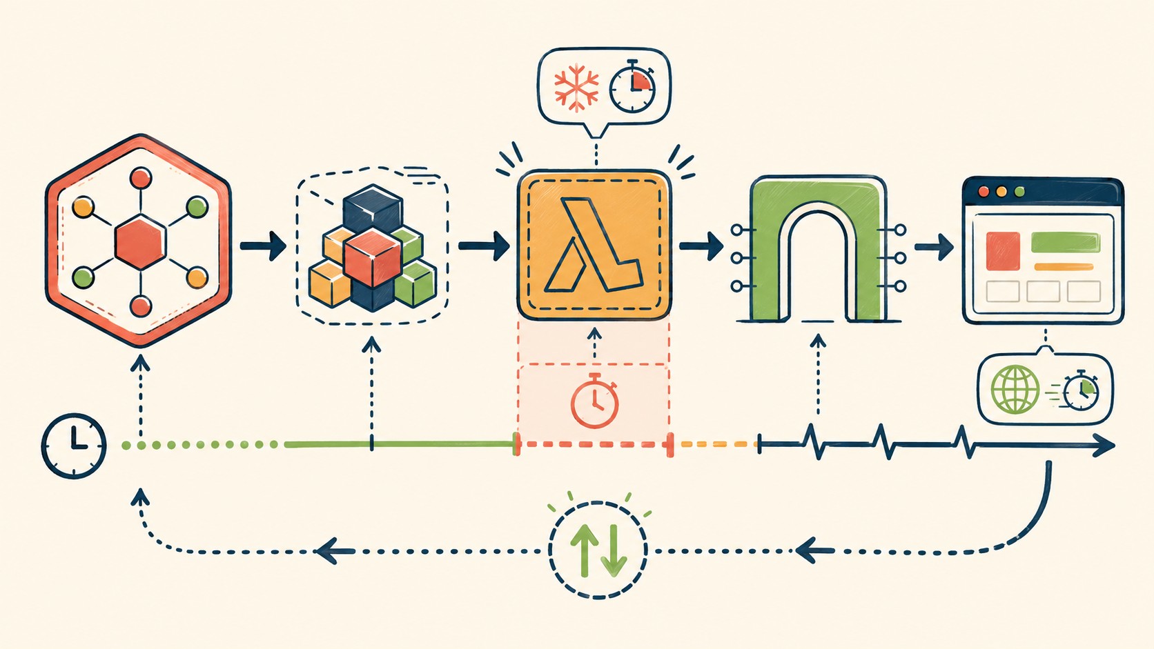 desplegar nestjs aws lambda diagrama explicativo