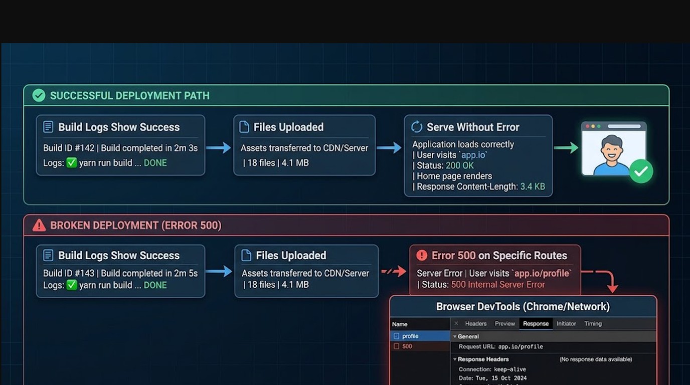 error 500 cloudflare pages diagrama explicativo