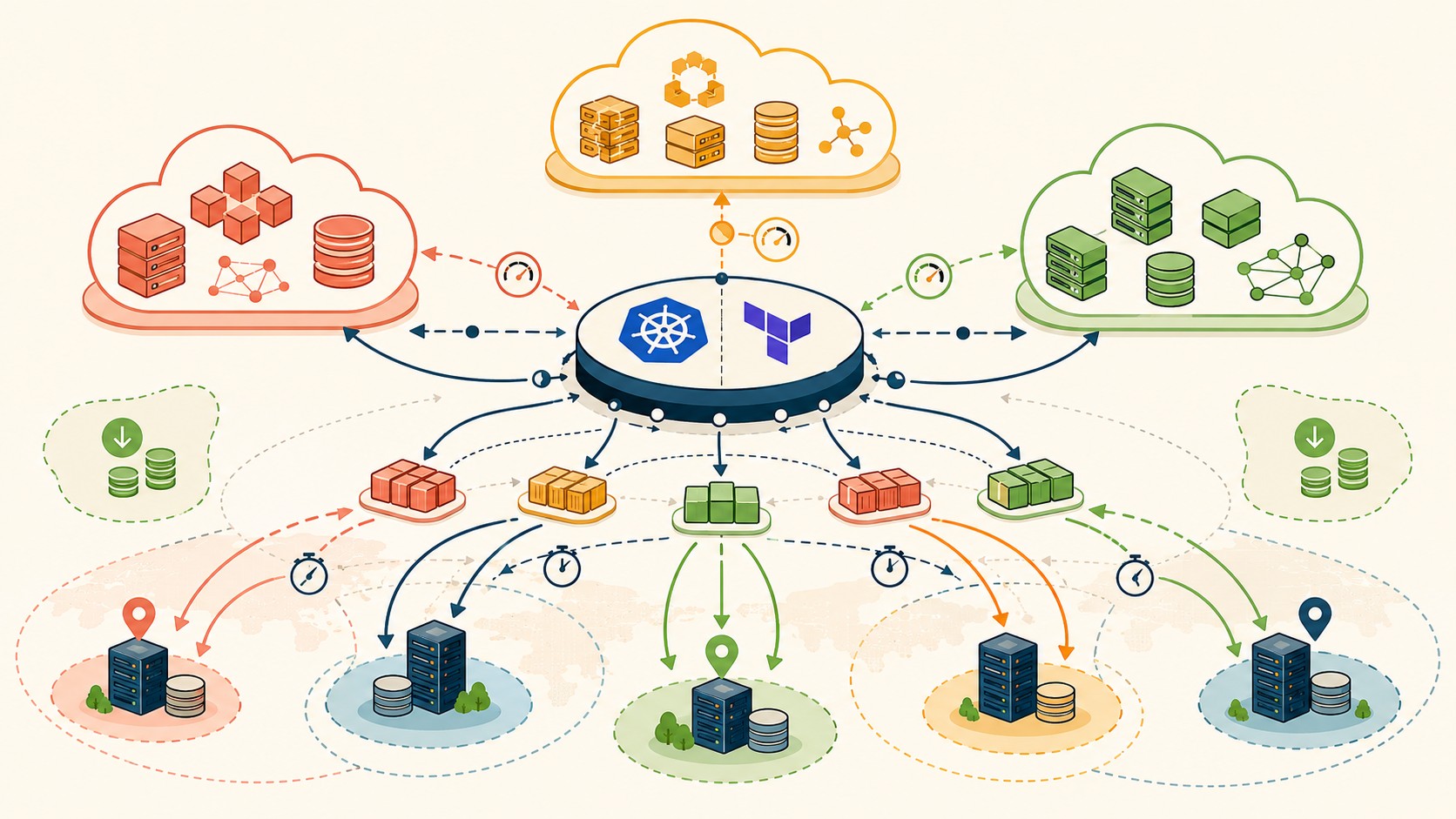 estrategia multi-cloud cuándo usar diagrama explicativo