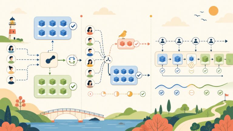 Safe Deployment Strategies: Blue-Green, Canary, and Rolling - ilustracion