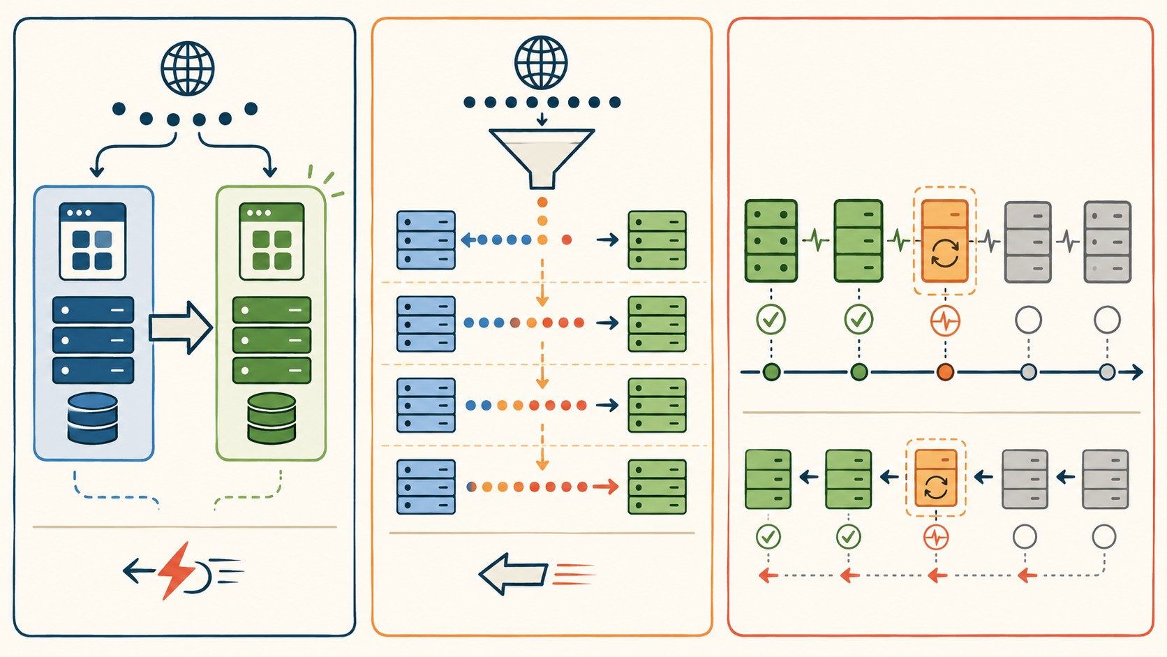 estrategias de deployment diagrama explicativo