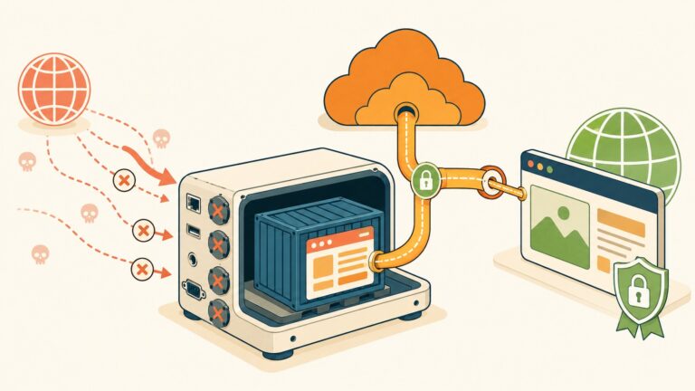 How to Expose Your Docker App Securely with Cloudflare Tunnel and a Custom Domain - ilustracion