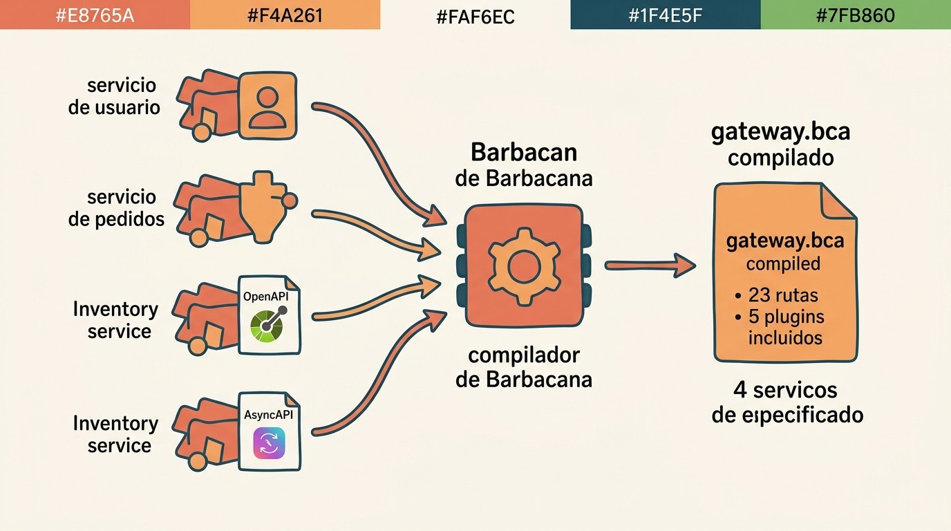 gateway api unificado microservicios diagrama explicativo