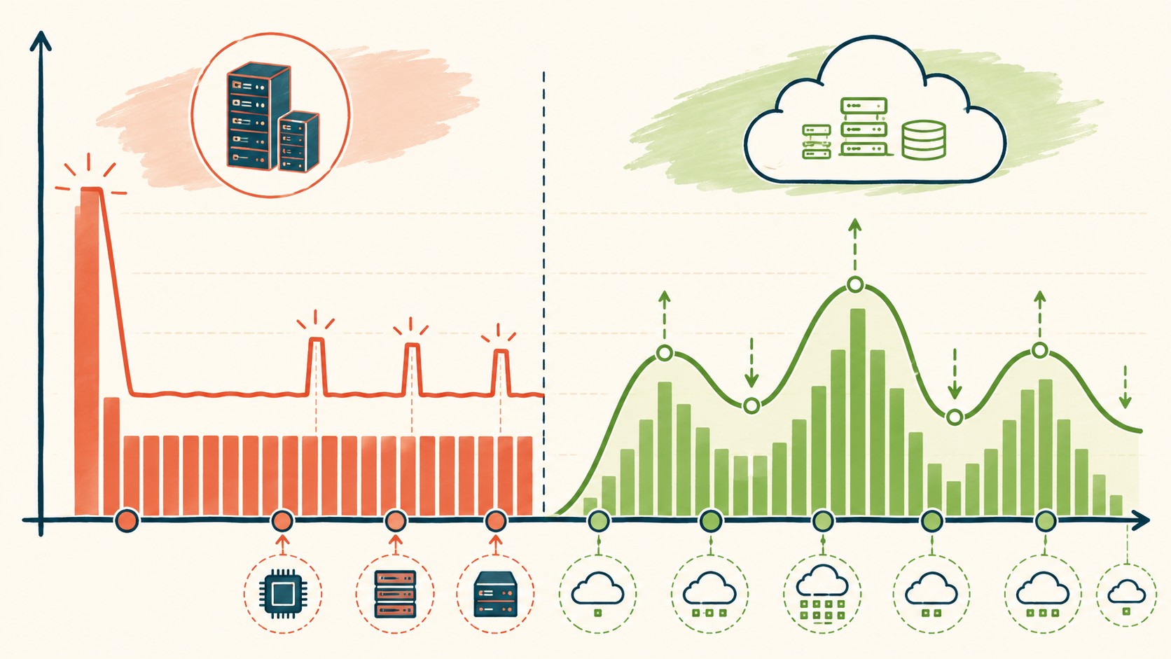 infraestructura cloud ahorro costos diagrama explicativo