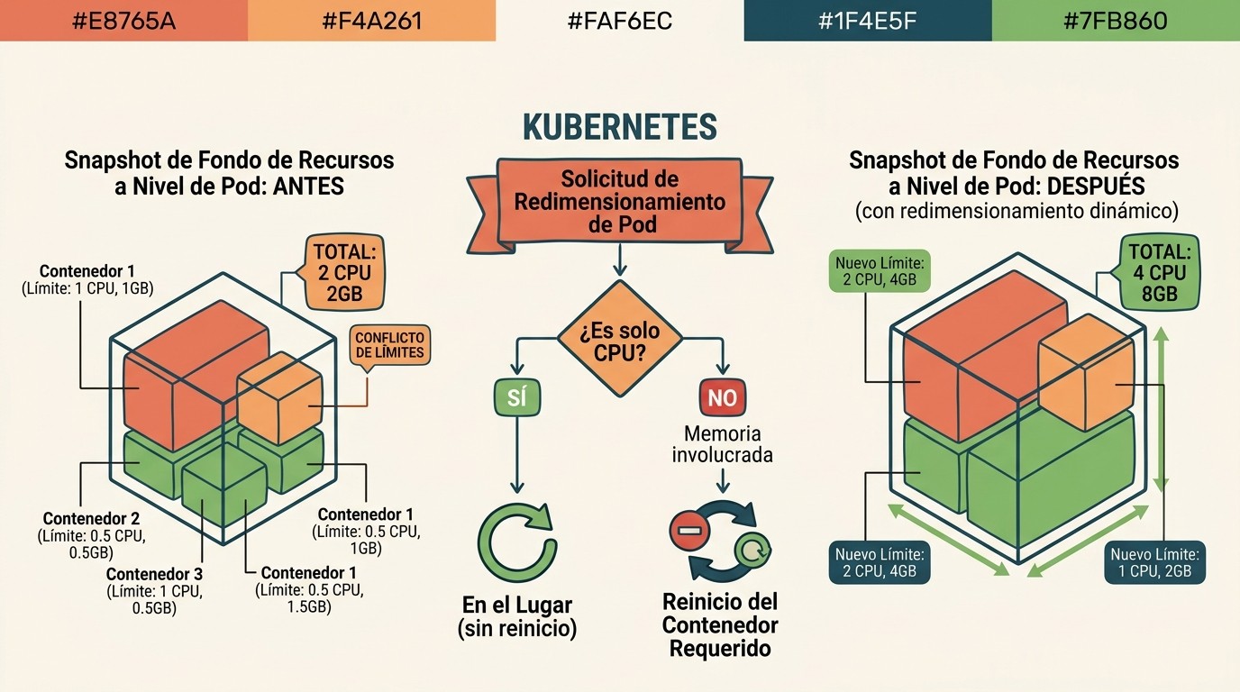 kubernetes escalado vertical pods sin reinicio diagrama explicativo