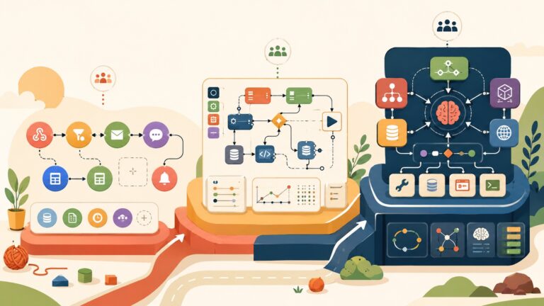 n8n vs. Make.com vs. Custom Python Agents: Which Fits Your Automation Maturity Level? - ilustracion