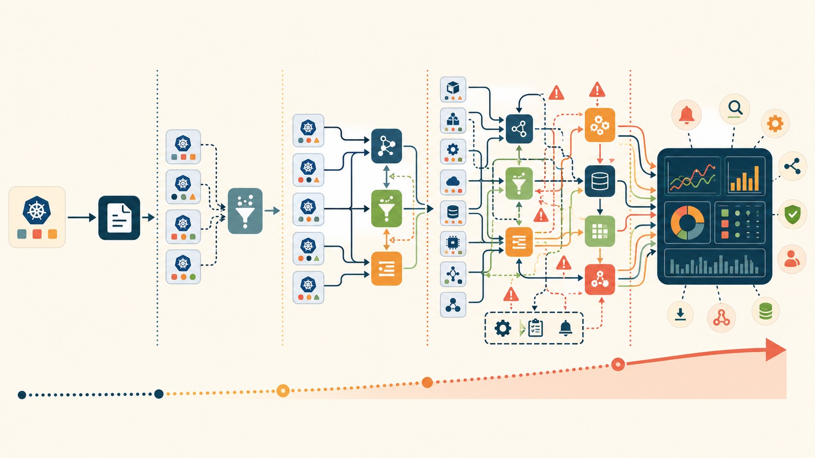 observabilidad kubernetes diagrama explicativo