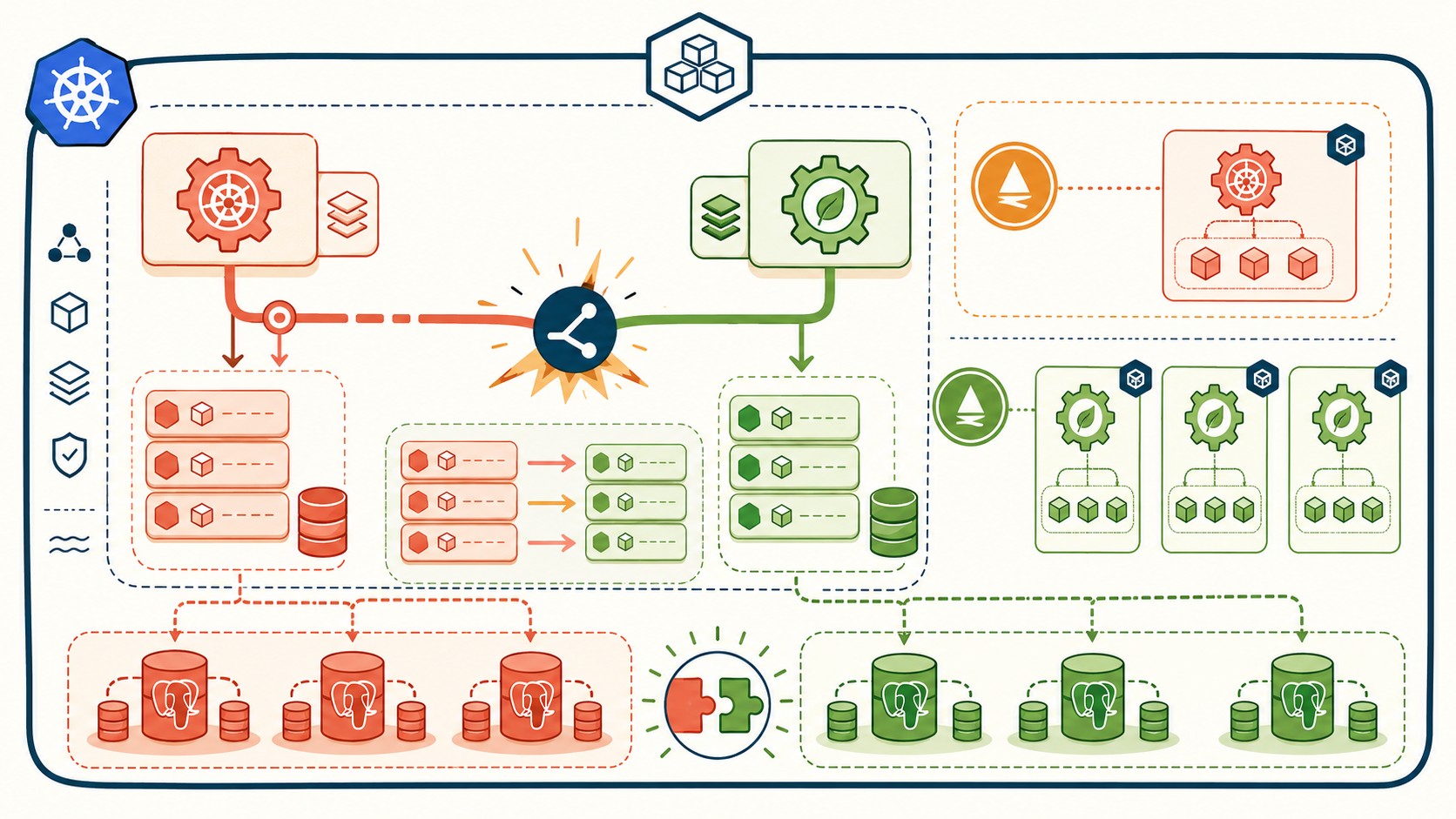 operador percona postgresql diagrama explicativo