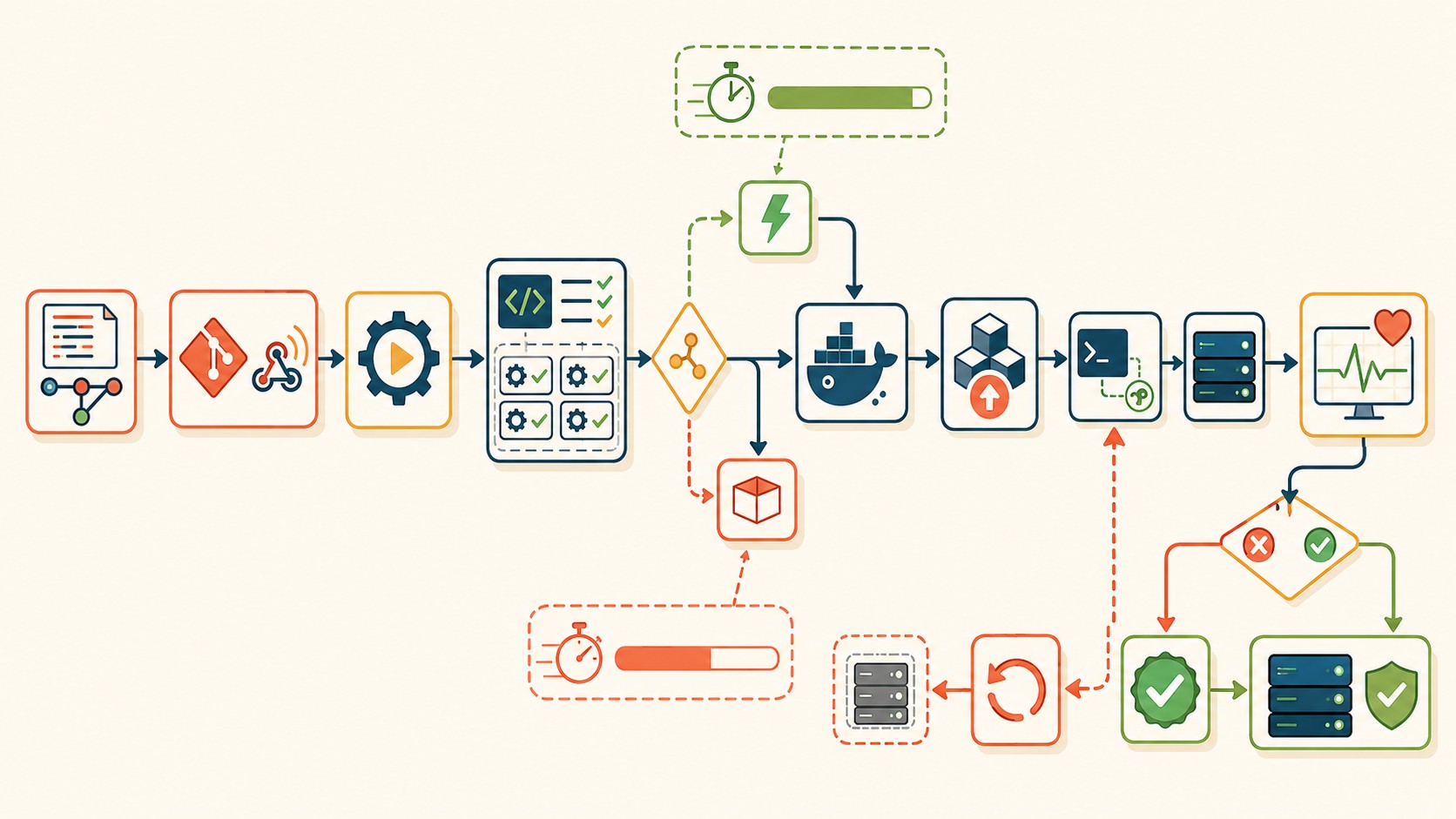 pipeline ci/cd node.js github actions diagrama explicativo