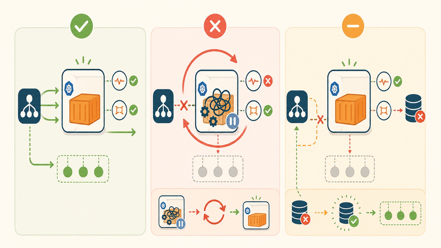probes kubernetes liveness readiness diagrama explicativo