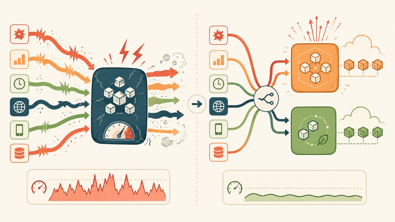 problemas de arquitectura serverless diagrama explicativo