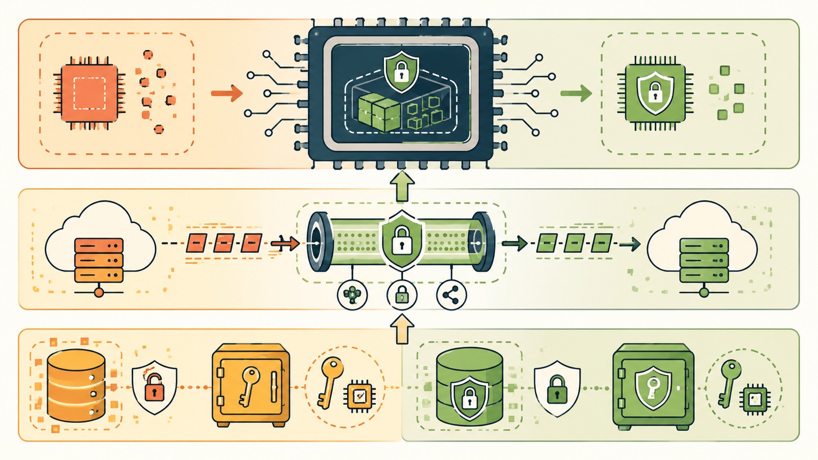seguridad azure confidential computing diagrama explicativo
