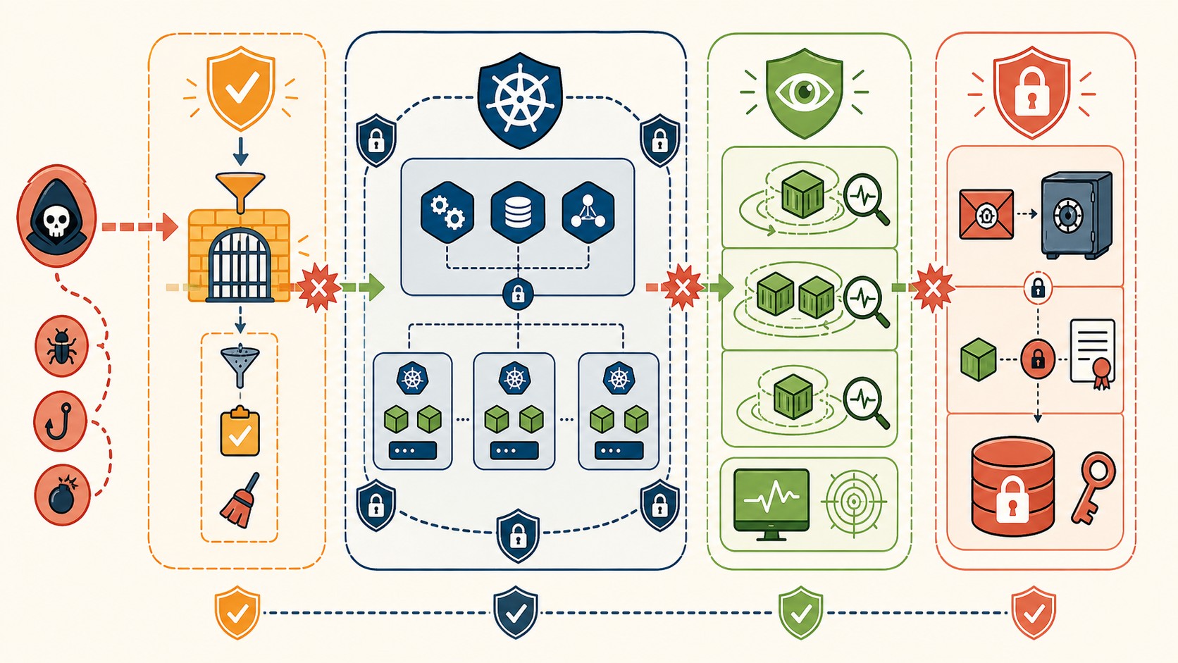 seguridad kubernetes diagrama explicativo