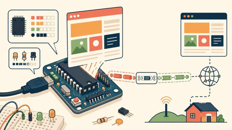 Hosting a website on an 8-bit microcontroller - ilustracion