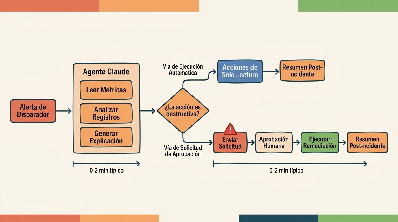 agentes claude para devops diagrama explicativo