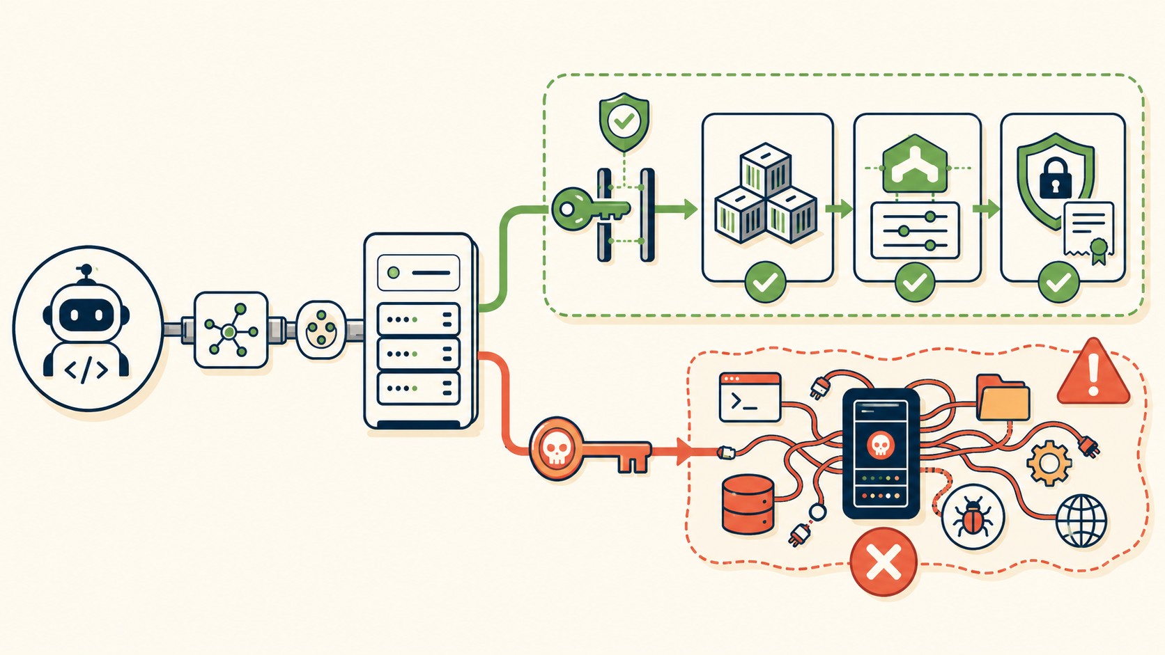agentes ia deployment automático diagrama explicativo