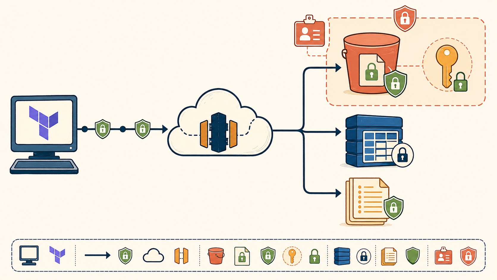 almacenar estado terraform s3 diagrama explicativo