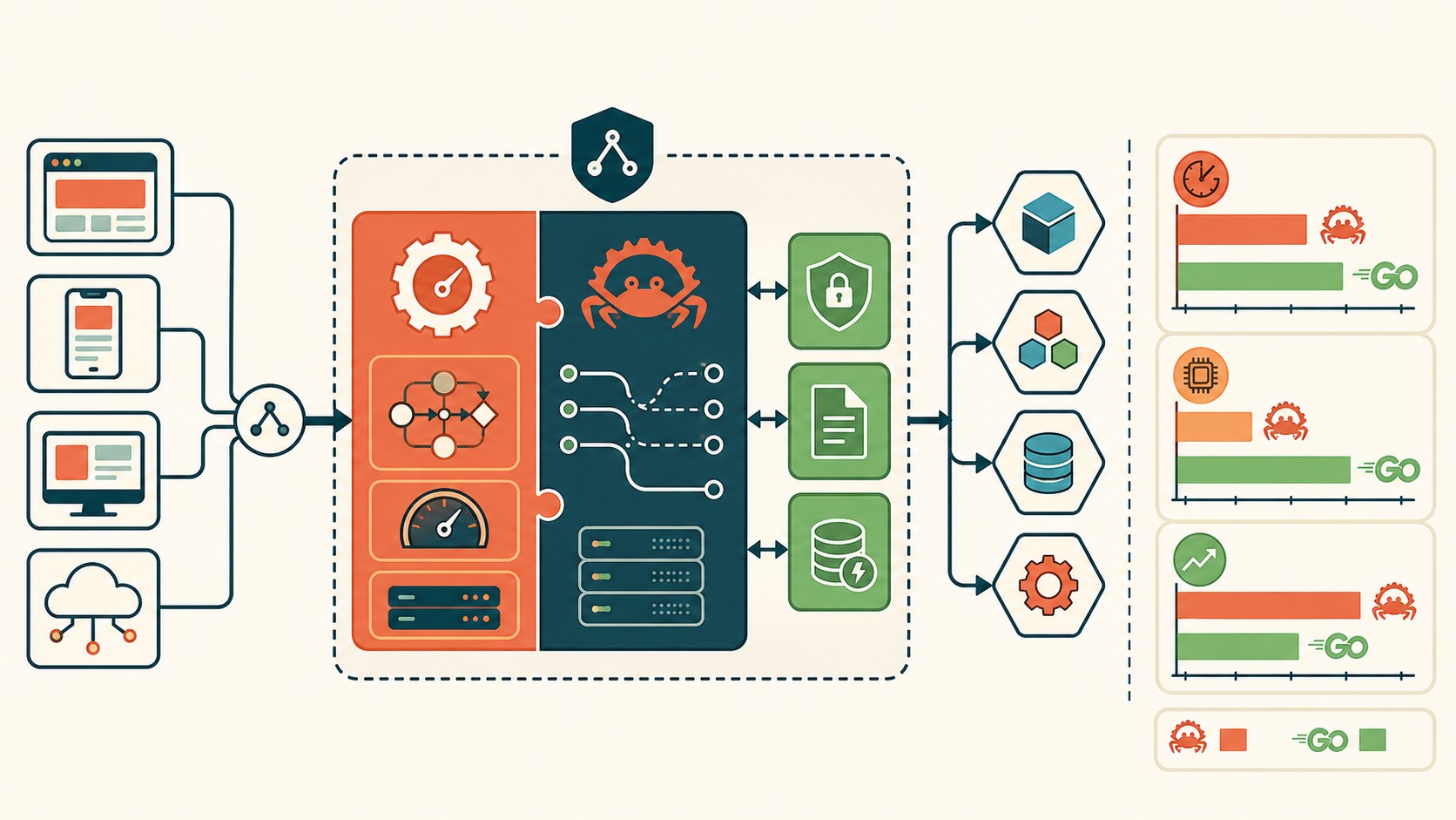 api gateway rust go diagrama explicativo