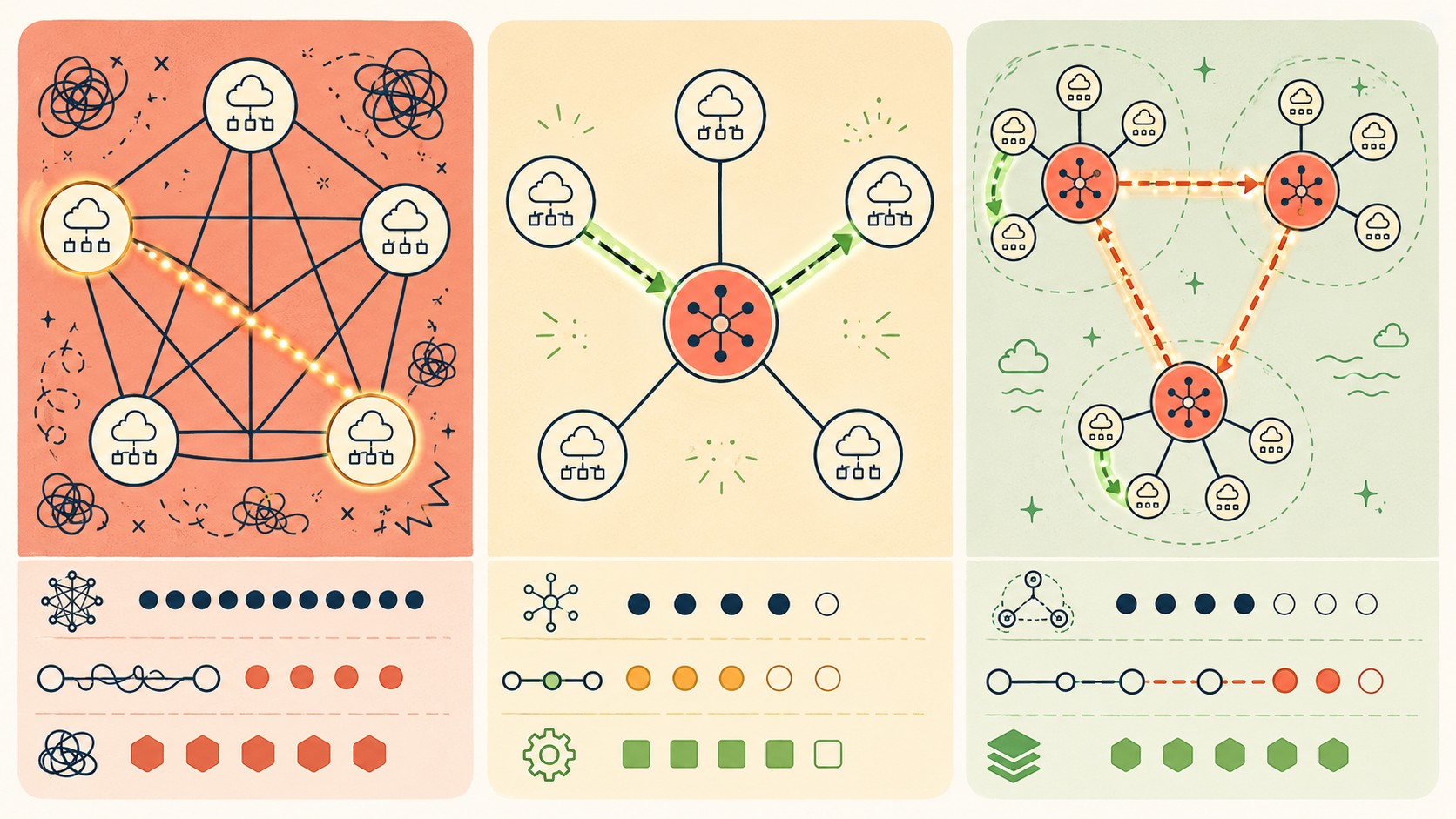 arquitectura hub-spoke escalable en la nube diagrama explicativo