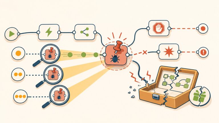 The n8n bug that took three tries to find (and the free workflow it broke) - ilustracion