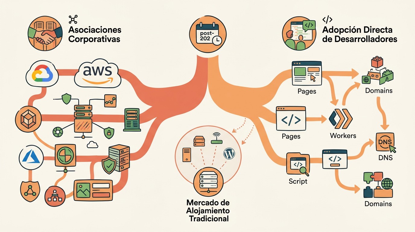 cloudflare matando hosting diagrama explicativo