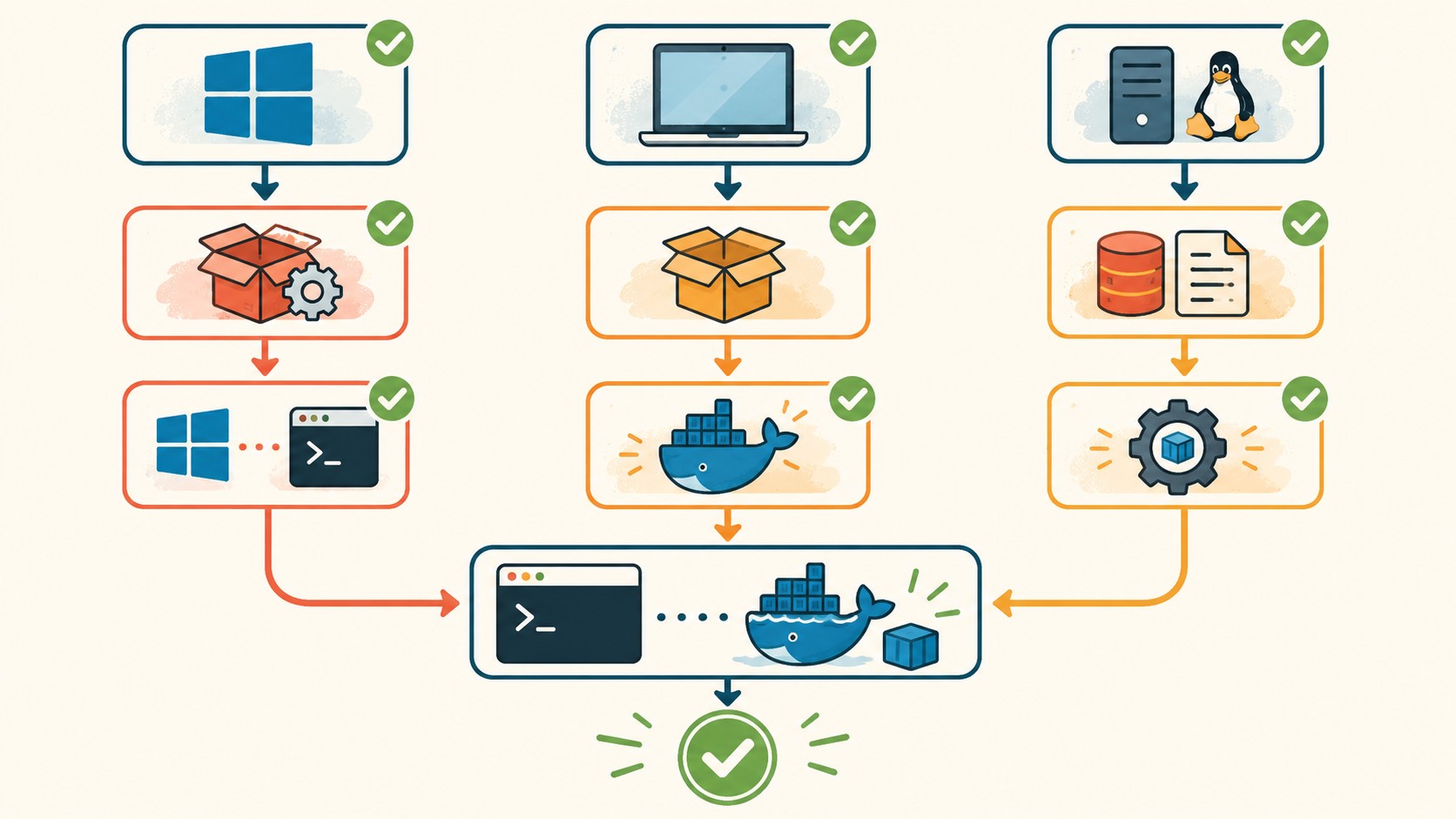 cómo instalar docker diagrama explicativo