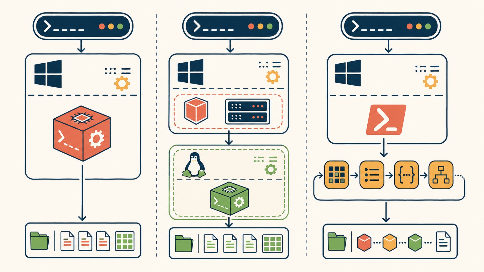 coreutils para windows diagrama explicativo