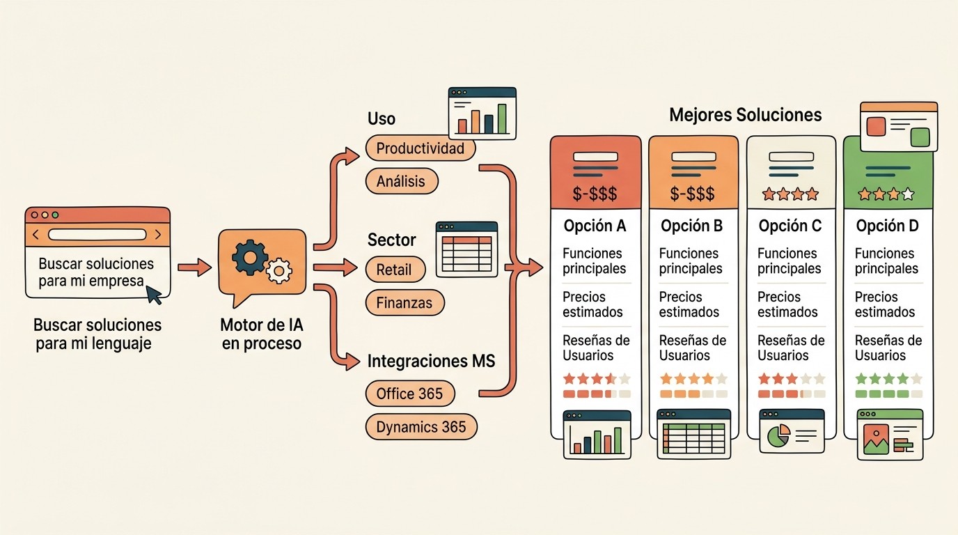 descubrimiento inteligente azure marketplace diagrama explicativo