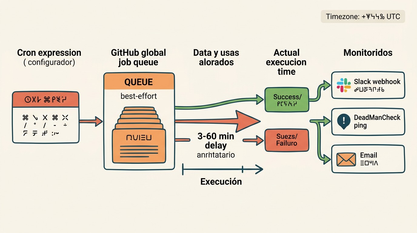github actions scheduler gratuito diagrama explicativo