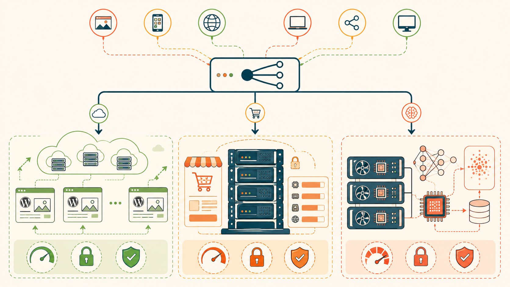 hosting para agencias digitales diagrama explicativo