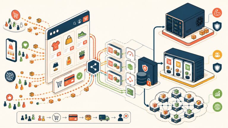 Hosting Infrastructure for High-Traffic Ecommerce Websites in 2026 - ilustracion