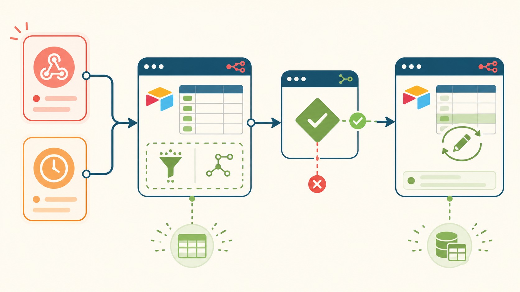 integración n8n Airtable diagrama explicativo