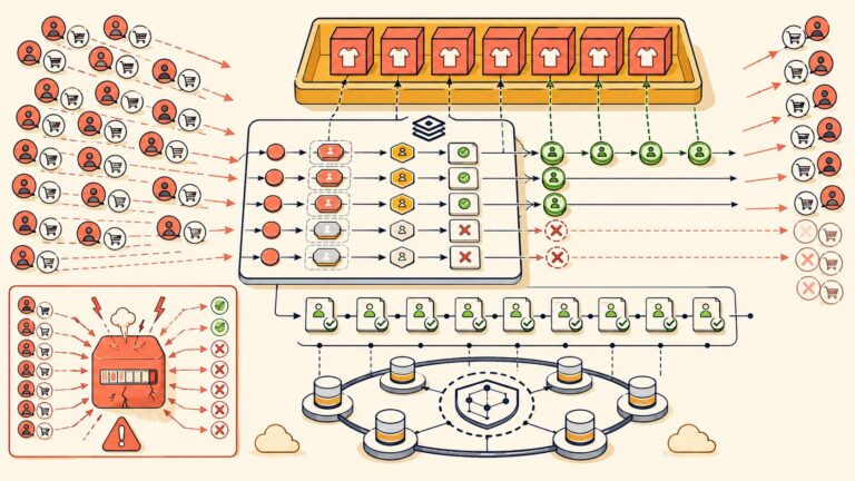 How I built a flash-sale engine that can't oversell — even at 1,000 concurrent buyers - ilustracion