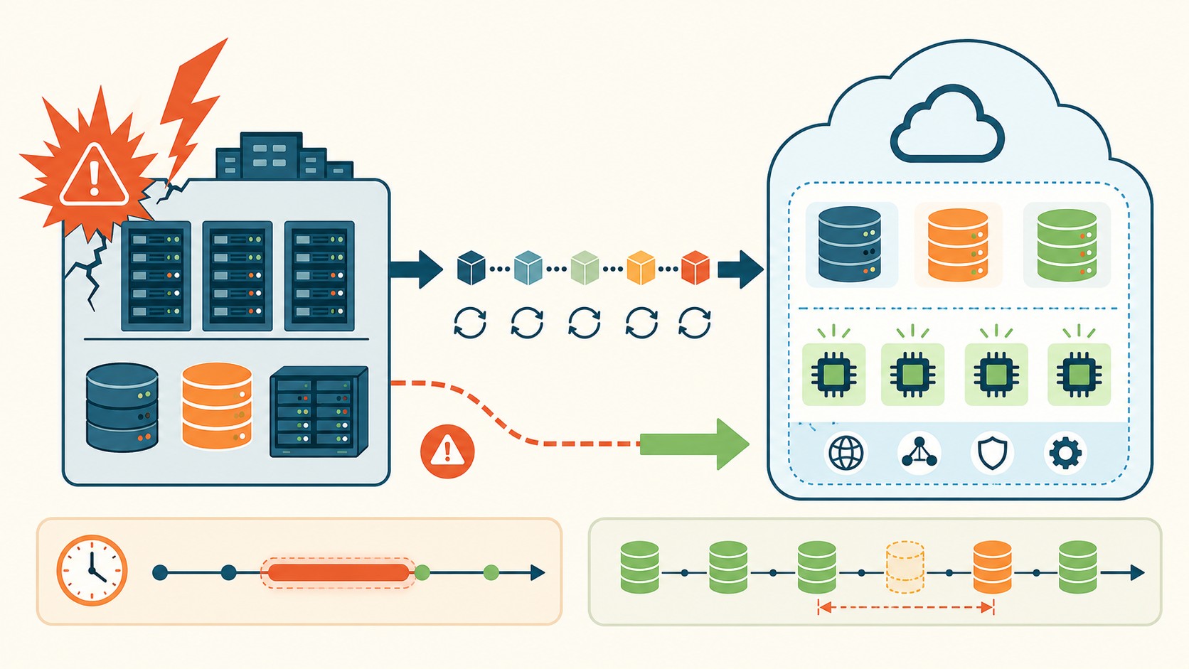 recuperación de desastres en la nube diagrama explicativo