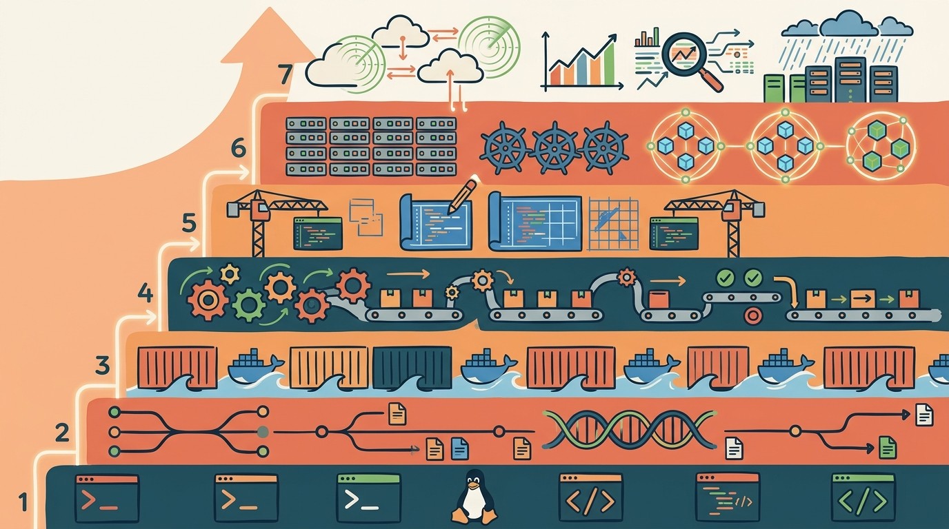 roadmap ingeniero devops diagrama explicativo